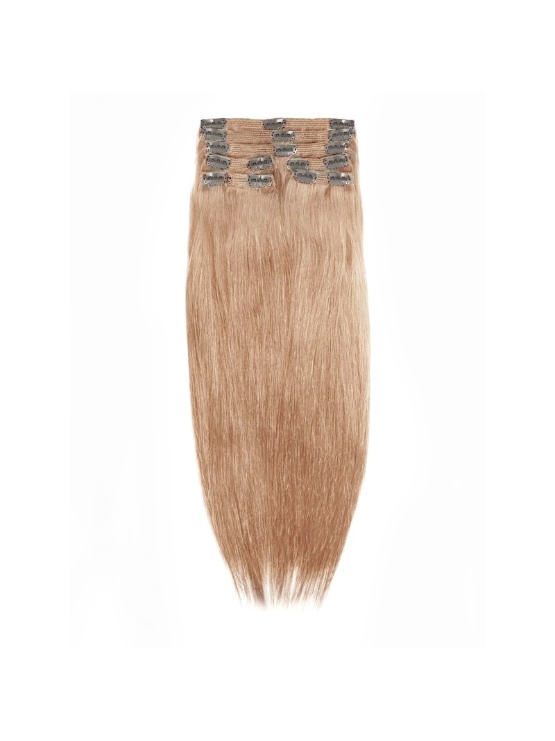 Light Ash Brown indian remy clip in hair extensions SD013 CLIP IN