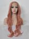 Peach Pink Long Wavy Lace Front Synthetic Wig SNY102