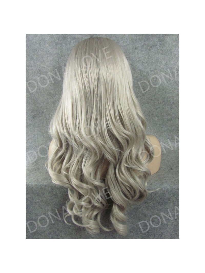 product ash gray color hair Wavy length Wig Lace Synthetic Home Waist Gray SNY073 product ash gray color hair Wavy length Wig Lace Synthetic Home Waist Gray SNY073