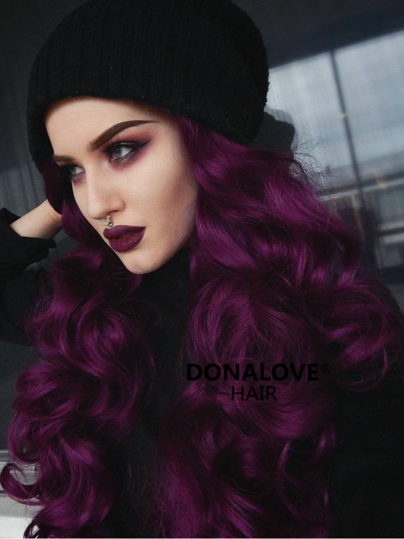 Dark Red Purple Hair