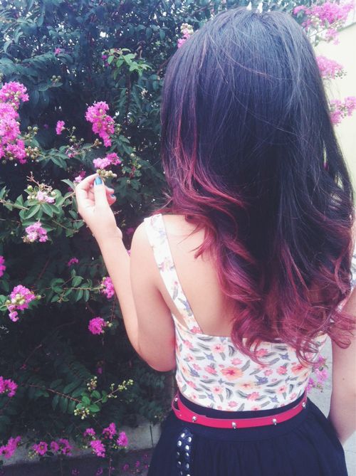 Colorful Tips Of Homemade Dip Dyed Hair