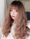 2019 New Cute Peachy Pink Long Wavy Wefted Synthetic Wig LG013