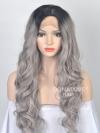 Human Hair Full Lace Wig Curly Ash Brown