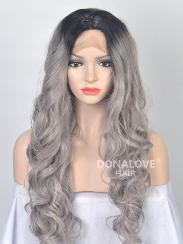 Human Hair Full Lace Wig Curly Ash Brown