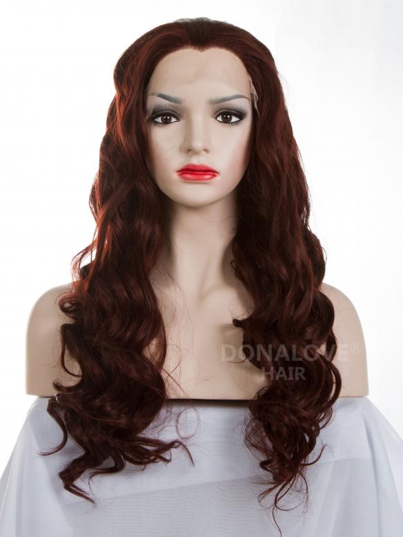 #35  mid back length Wavy Synthetic Lace Wig-SNY009