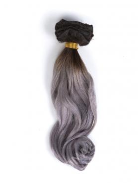 Black to Silver Ombre Clip In Hair Extensions CD007