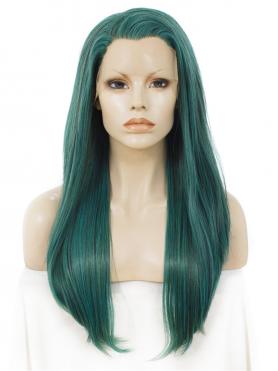 New Forest Green Long Straight Lace Front Wig SNY129