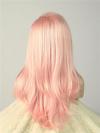 Pink Straight Waist-length Lace Front Synthetic Wig-DQ003