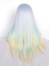 Pastel Rainbow Color Straight Synthetic Lace Wig-SNY046