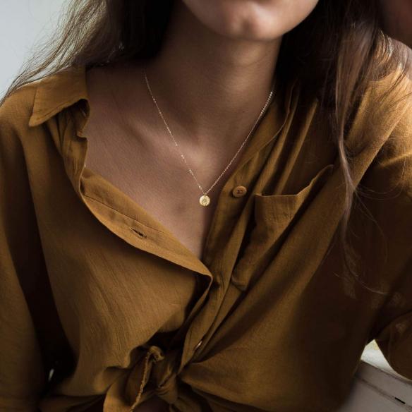 Gold Hand Gestures Necklace A026