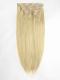 Light Ash Blonde indian remy clip in hair extensions SD014
