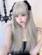 White Blonde Long Straight Pretty Lolita Wig LG952