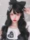 NATURAL BLACK LONG WAVY SYNTHETIC WEFTED CAP WIG LG261
