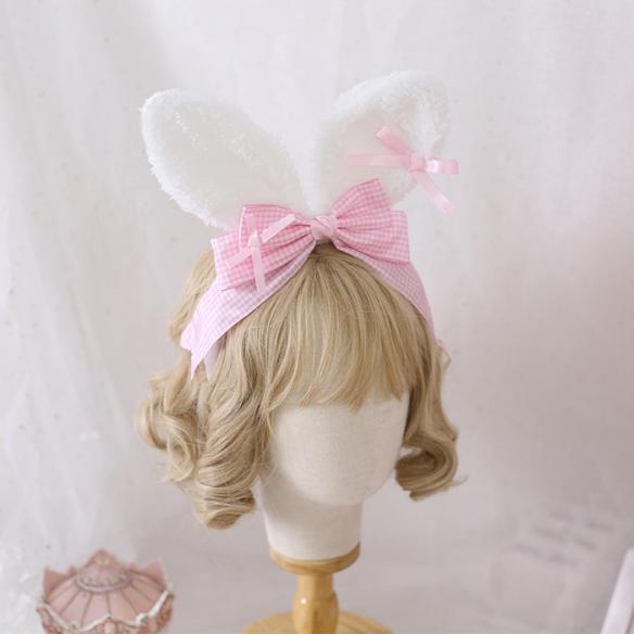 1 PC BUNNY EAR LOLITA HAIR BAND LH041