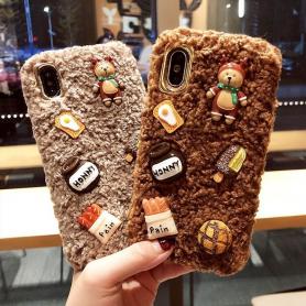 FURRY TEDDY BEAR SHOCKPROOF PROTECTIVE DESIGNER IPHONE CASE PC025