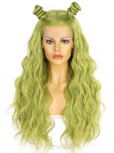 GREEN WAIST LENGTH WAVY SYNTHETIC WIG SNY366
