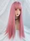 PINK LONG STRAIGHT SYNTHETIC WEFTED CAP WIG LG209