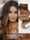 Two colors ombre indian remy clip in hair extensions OD002