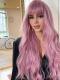 Long curly pink Synthetic Wigs LG914
