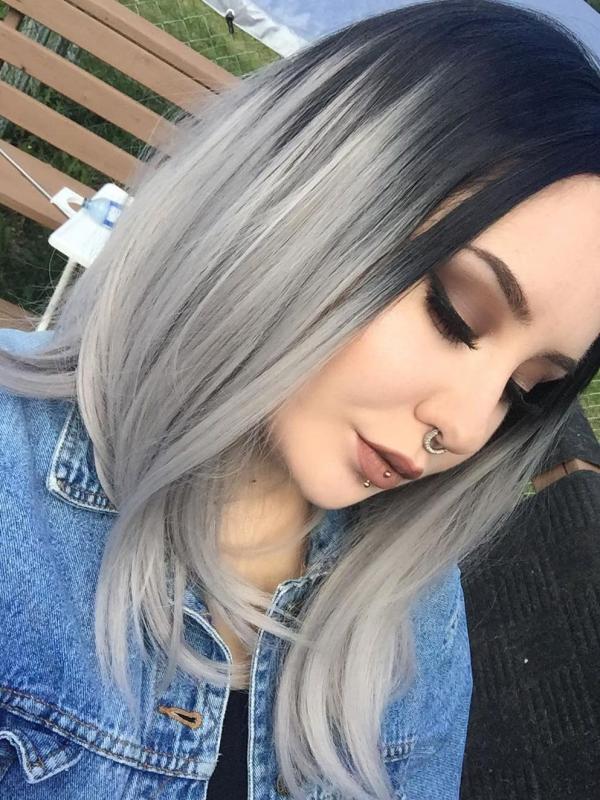 Grey And Black Hairstyles