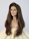 Brown Straight bra strap length Lace Front Synthetic Wig-DQ019