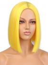 YELLOW BOB STRAIGHT SYNTHETIC LACE FRONT WIG-SNY140