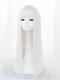 WHITE LONG STRAIGHT SYNTHETIC WEFTED CAP WIG LG234