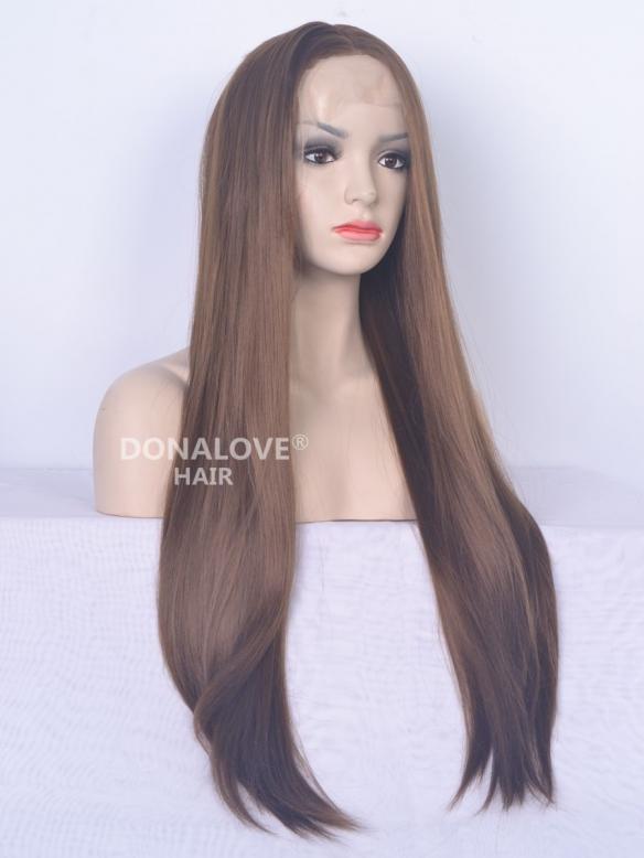 Human Hair Full Lace Wig Curly Ash Brown