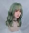GREEN WAVY SYNTHETIC WEFTED CAP WIG LG143