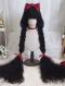 47INCH SUPER LONG BLACK CORN CURLS LOLITA WIG LG944