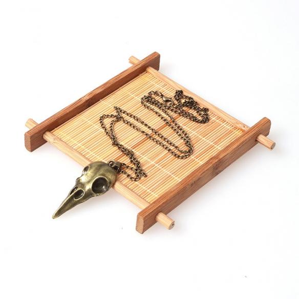 PUNK CROW HEAD NECKLACE A021