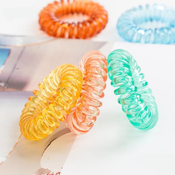 Spiral Hair Ties - Hair Coil-Phone Cord Hair Bands (6 pcs, Tiny) H001