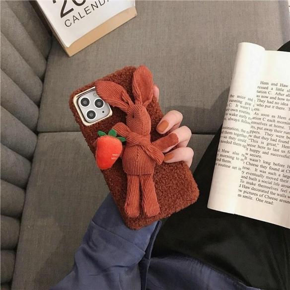 FURRY BUNNY SHOCKPROOF PROTECTIVE DESIGNER IPHONE CASE PC059