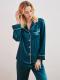 MelliBloosy 100% Silk Long Sleeve V-neck Pajamas Set for Women MB002