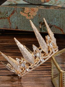 Gold Leaves Bridal Crown AC006
