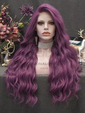 LAVENDER LONG WAVY SYNTHETIC LACE FRONT WIG SNY330