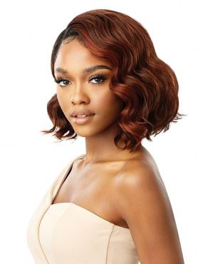 Auburn Ombre Short Wavy Synthetic Lace Front Wig SNY353