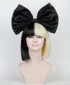 2019 New Split Black/Blonde Wig with a Detachable Bow LG044