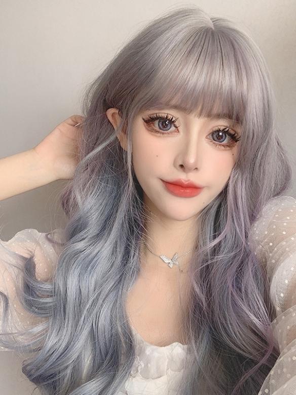 Fairy Gradient Long Wavy Synthetic Lace Front Lolita Wig LG494