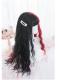 New Lolita Half Black Half Red Synthetic Wefted Cap Wig LG028