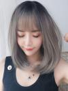 2019 New Smoke Gray Straight Synthetic Wefted Cap Wig LG002