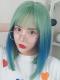 New Teal Blue Synthetic Wefted Cap Wig LG011