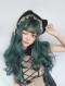 GREEN LONG WAVE WAVY SYNTHETIC WEFTED CAP WIG LG090