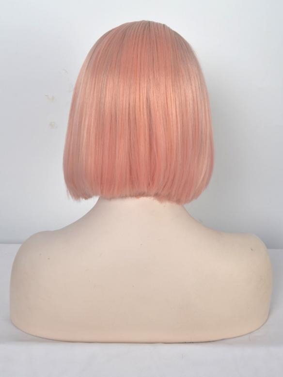 Kylie Jenner Inspired Pink Short Bob Lace Front Synthetic Wig SNY113