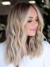 Blonde Balayage Ombre Wavy Human Hair Wig HH196