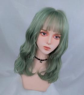 GREEN WAVY SYNTHETIC WEFTED CAP WIG LG143