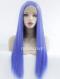 BLUE LONG STRAIGHT SYNTHETIC LACE FRONT WIG SNY222