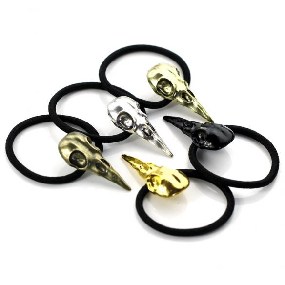 4 PCS PUNK CROW HEAD OR SKULL HAIR BAND HB222