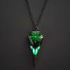 Glow in the Dark Crow Head Incantation Necklace A020