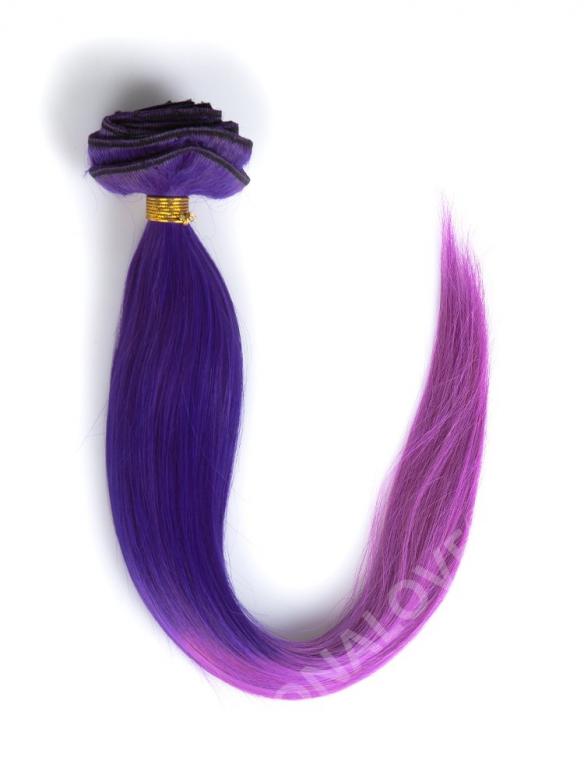 Brown to Purple Mermaid Colorful Ombre Clip In Hair Extensions CD014